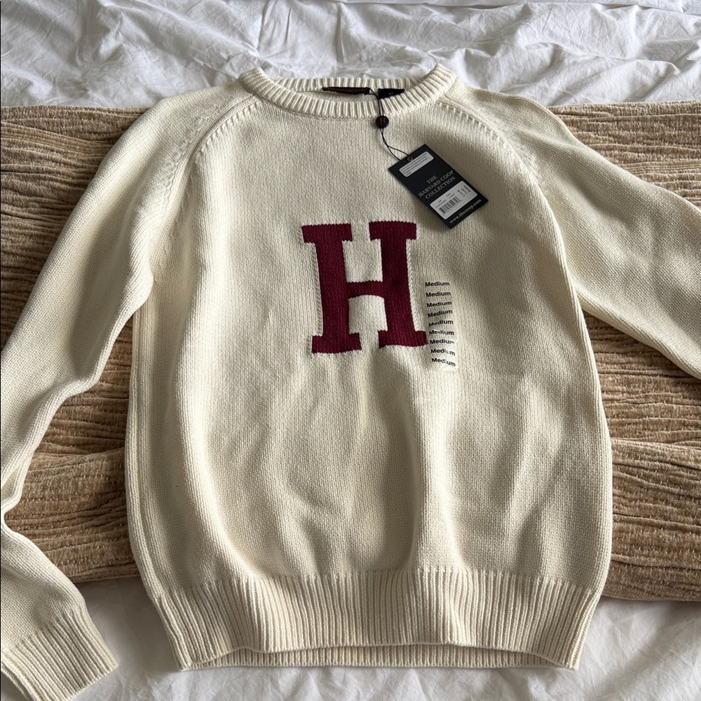 Harvard cream sweater